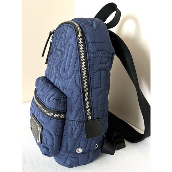 New Marc Jacobs Quilted Nylon Backpack Azure Blue - Picture 2 of 6